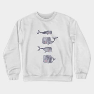 Gray Baby whales Crewneck Sweatshirt